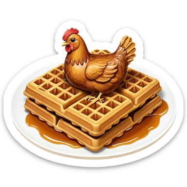 Chicken & waffles sticker