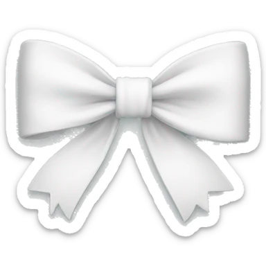 A white bow sticker