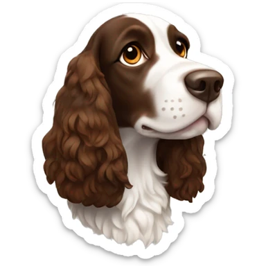 springer spaniel brown sticker