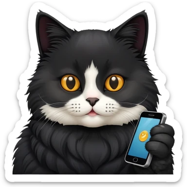 Cat phone 69 sticker