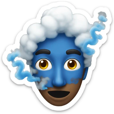 Blue smoke sticker