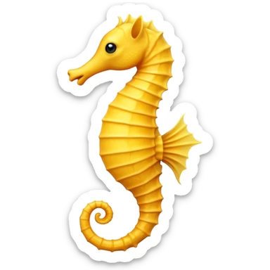 A yellow seahorse sticker