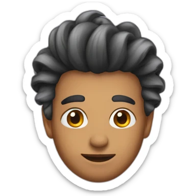 hair full upright sticker