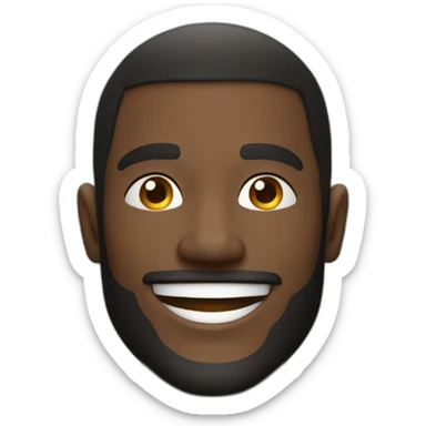 homme malveillant noir grand sourire et musclé sticker