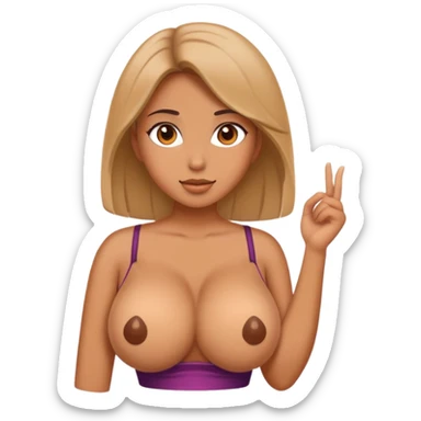 Girl with the massive boobs  sticker
