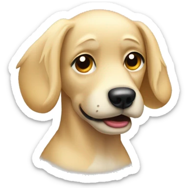 Impatient blonde dog tapping watch sticker