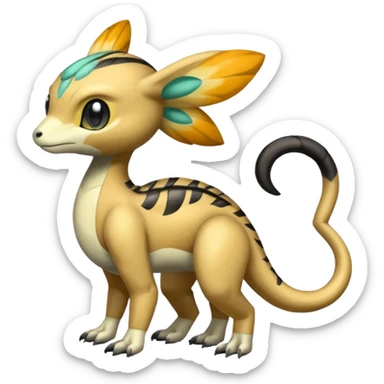 Meloetta-Agumon-Trico-Pokémon-Fakémon-fusion-hybrid-creature sticker