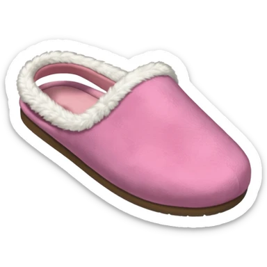 A pink house slipper thrown by the mother. sticker