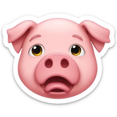 pig crying emoji sticker