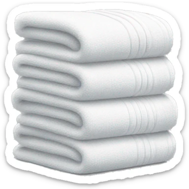 White stacked towels sticker