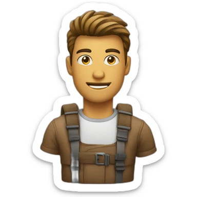 Homme avec des cuissardes à talons sticker