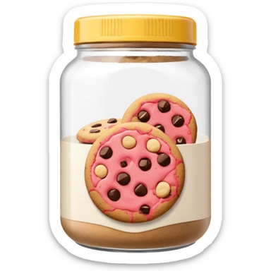 cookie protein powder jar labeled cookie picture icon sticker