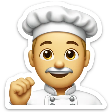 Chef kissing fingers sticker