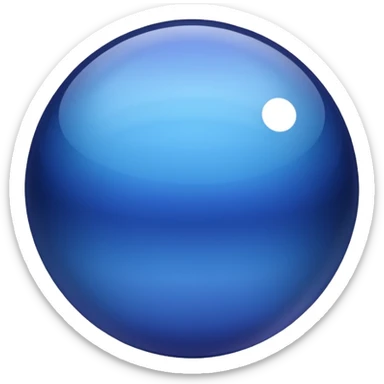 Gradient glass indigo ball sticker