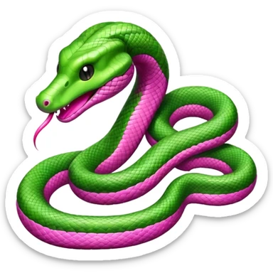 Serpiente con moño rosa sticker