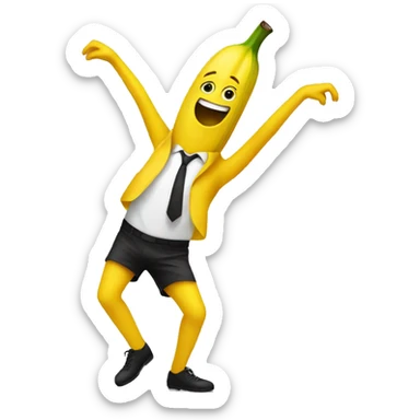 A dancing banana sticker