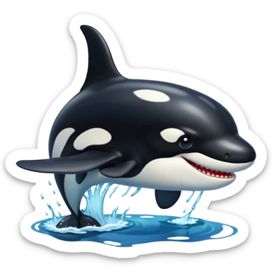 orca as a serial killer sticker