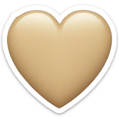 Beige heart sticker