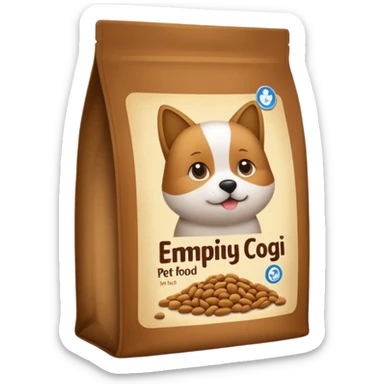 Pet food bag, kibble or pellets sticker