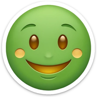 two green emojis one smaller than the other  sticker