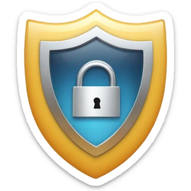 Create an emoji for an account verification service named 'KYC'. The emoji should include elements that represent security, trust, and verification, such as a shield, checkmark, or a lock. sticker