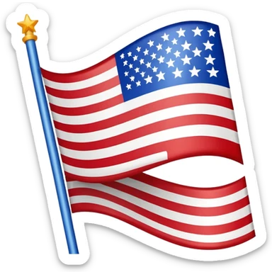 Fourth of July flag  sticker