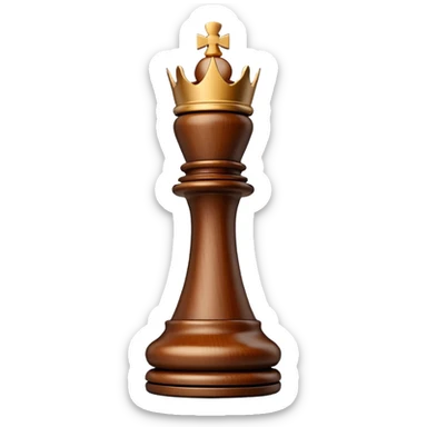 white king wooden chess pieces sticker