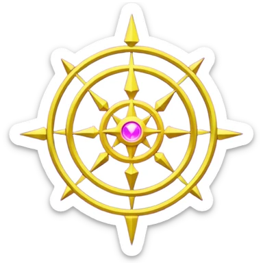 Wiz 101 casting sigil purple and yellow inspired storm magic  sticker