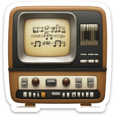 vintage music player sticker