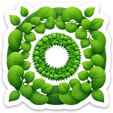 a regenerative visual with plants and cycle of growth and circles sticker
