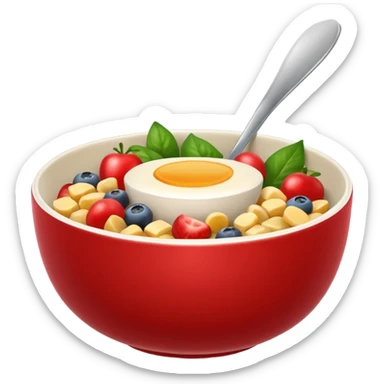 healthy bowl red bowl sticker