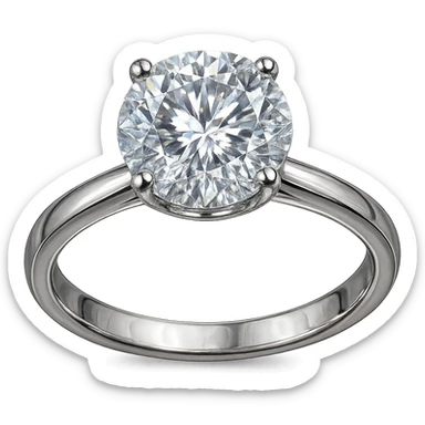 white sparkly gemstone ring sticker