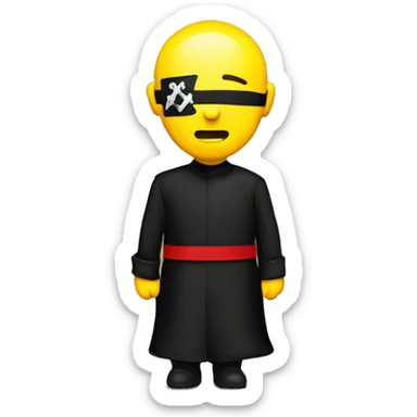 ￼Black flag with red meeting the middle with a yellow circle in the centre ￼ sticker