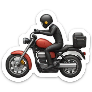 Use phone in a motor bike  sticker