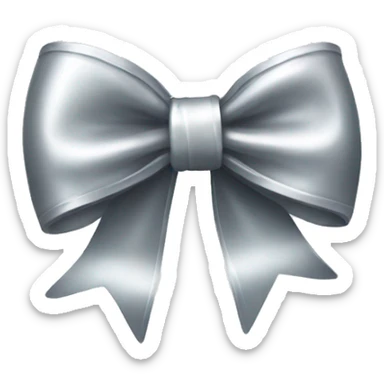 silver bow sticker
