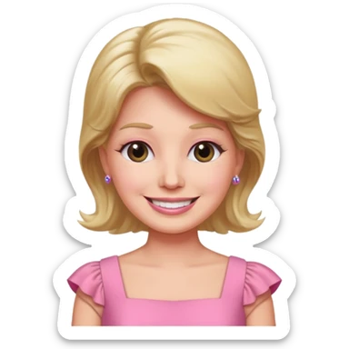 Donald trump with pink dress sticker