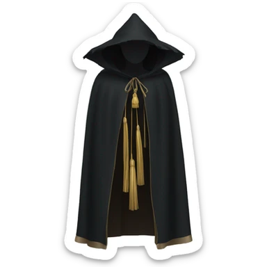 black tassel cloak sticker