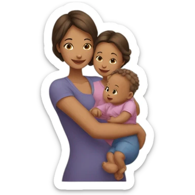 Bébé avec deux maman sticker