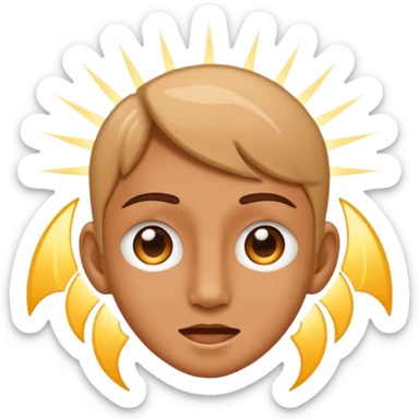 ear with sound rays coming out sticker