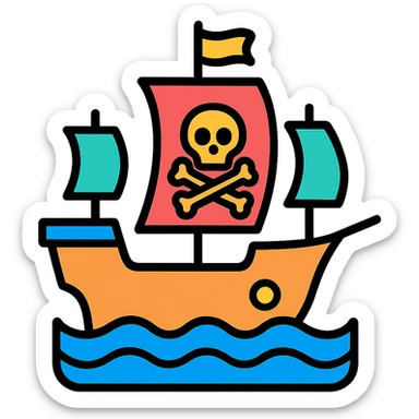 pirate ship sticker