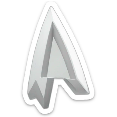 white arrow down sticker