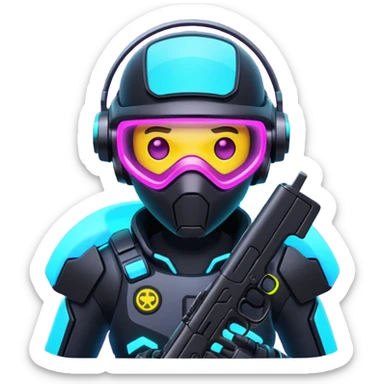  shooter game with this color 9654F4 sticker