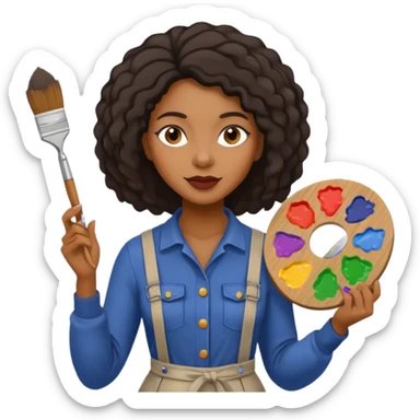 Street Painter black woman sticker