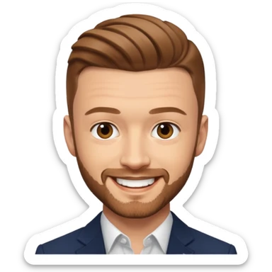 Justin Timberlake with light brown hair sticker