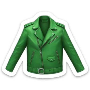 green leather jacket sticker