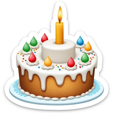 Um bolo de aniversário com o nome "Dinis"  sticker