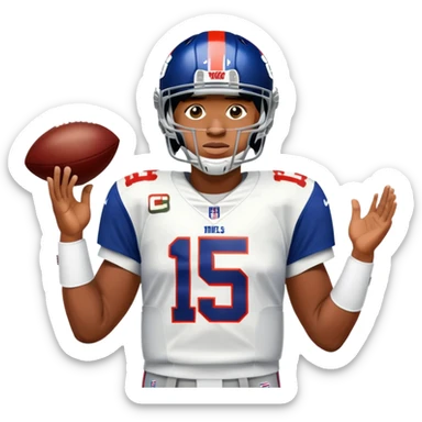 Jameis Winston in #15 New York giants uniform sticker
