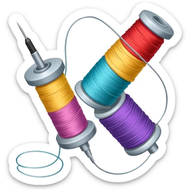 Aguja e hilo sticker