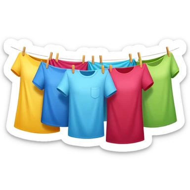 Hanging Laundry sticker