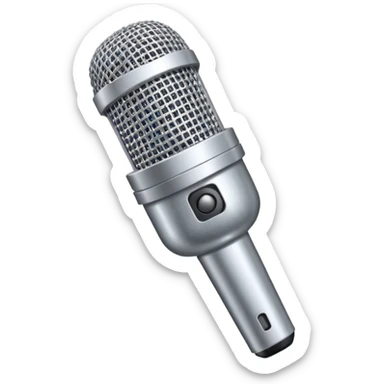 A microphone with gitter sticker